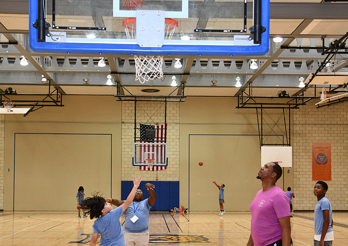 Basketball at camp